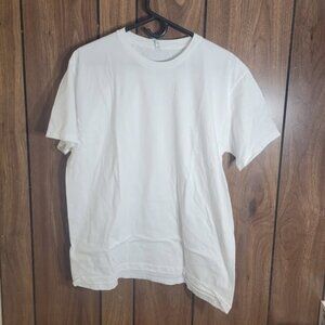 Men Alstyle Apparel White T-Shirt - Size Large Shortsleeve